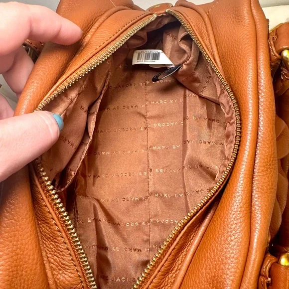 🐻Marc Jacobs Brown Leather Hobo Top Handle Bag🐻 - Picture 14 of 15